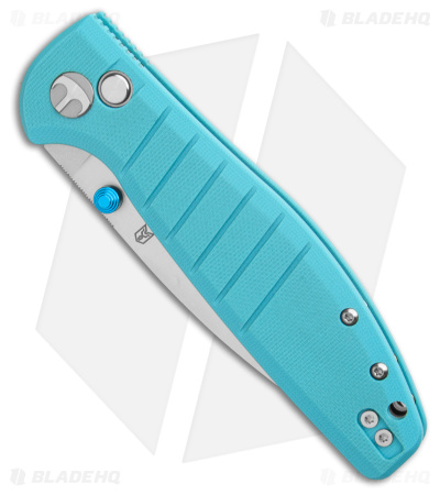 Bestechman Goodboy Button Lock Light Blue G-10 (3.54" Satin)