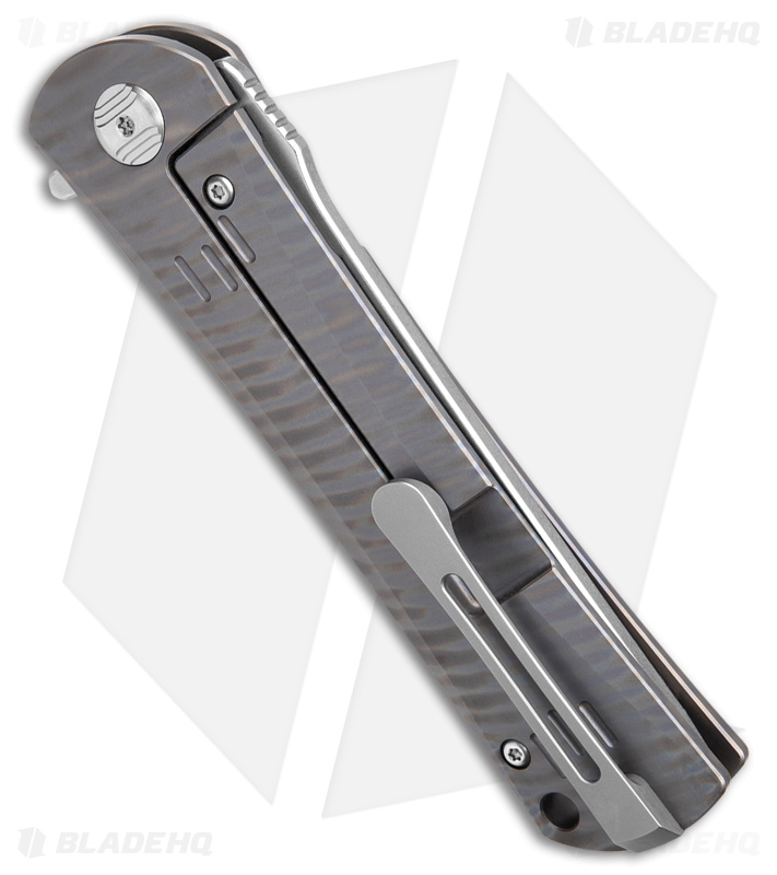 Bestech Knives Kendo Tanto Frame Lock Knife Flamed Titanium (3.75" Stonewash)  