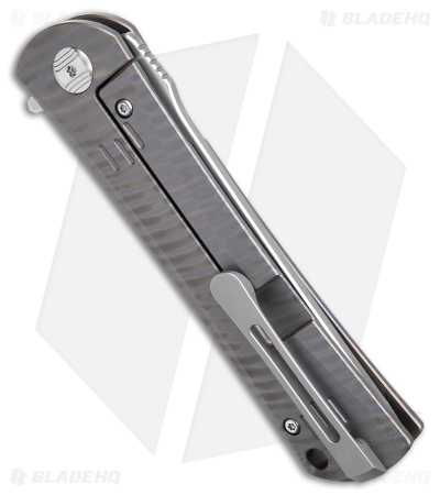 Bestech Knives Kendo Tanto Frame Lock Knife Flamed Titanium (3.75" Stonewash)  
