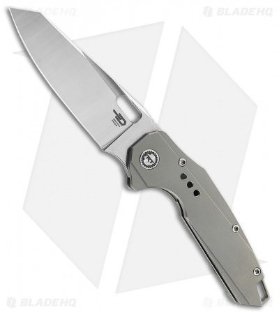 Bestech Knives Nyxie Frame Lock Knife Gray Titanium (3.4" Satin) BT2209A