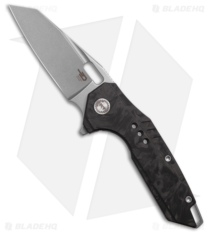 Bestech Knives Nyxie 3 Frame Lock Knife CF/Titanium (2.99" Bead Blast)