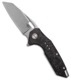 ネックベァード3 Bestech Knives Nyxie 3 Frame Lock Knife Black CF/Titanium