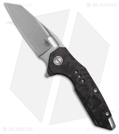 Bestech Knives Nyxie 3 Frame Lock Knife CF/Titanium (2.99" Bead Blast)