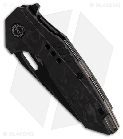 Bestech Knives Nyxie 3 Frame Lock Knife CF/Titanium (2.99" Black)