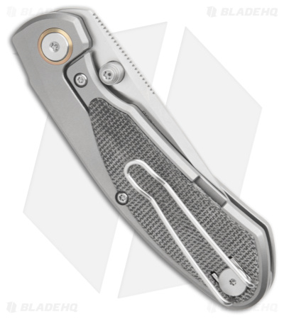 Bestech Knives Lito Frame Lock Knife Ti/Black Canvas Micarta Inlay (3.6" Satin)