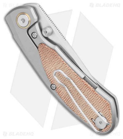 Bestech Knives Lito Frame Lock Knife Ti/Natural Micarta Inlay (3.6" Satin)