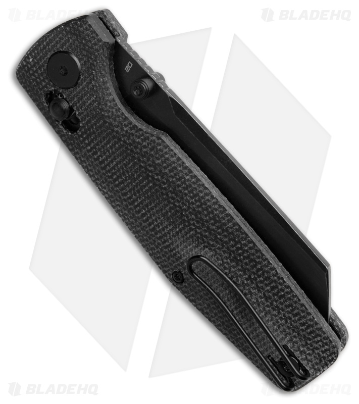 Bestech Knives Large Slasher Cross Bar Lock Black Micarta (3.5" Black D2)