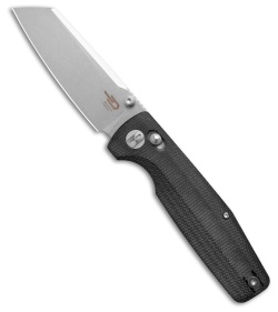 Bestech Knives Large Slasher Cross Bar Lock Black Micarta (3.5&quot; Stonewash D2) | 203817