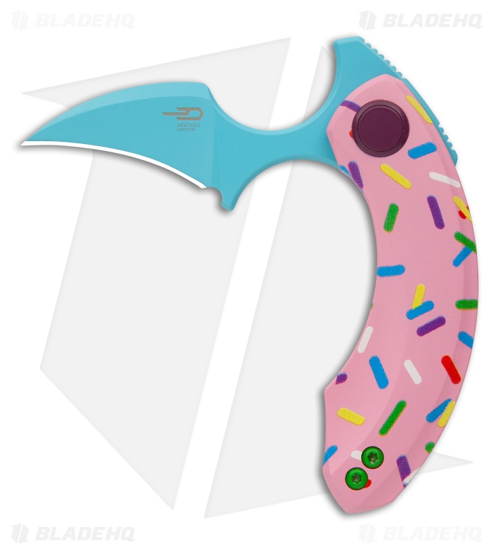 Bestech Knives STRELIT Liner Lock Knife Dessert Warrior® (2.19" Blue)