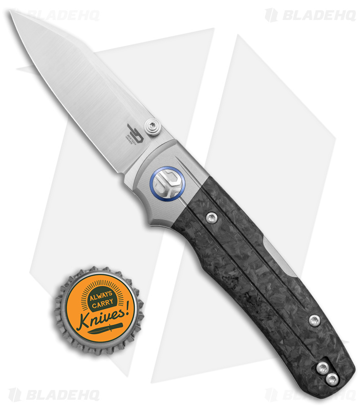 Bestech Knives Tonic Lock Back Knife Ti/Carbon Fiber (2.8" Satin) BT2204D