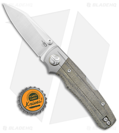 Bestech Knives Tonic Lock Back Knife Ti/Green Micarta (2.8" Satin) BT2204C