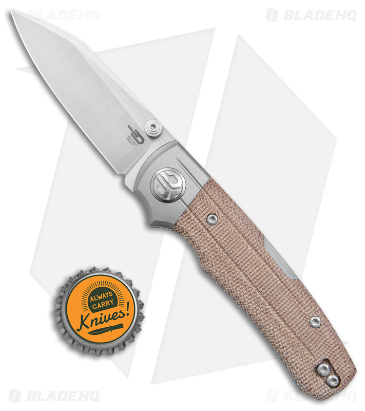 Bestech Knives Tonic Lock Back Knife Ti/Natural Micarta (2.8" Satin) BT2204B