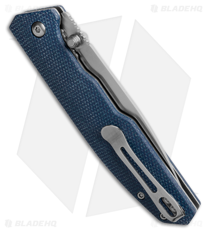 Boker Deep Blue Canvas Liner Lock Knife Blue Micarta (3.54" Satin 440A) 01SC714