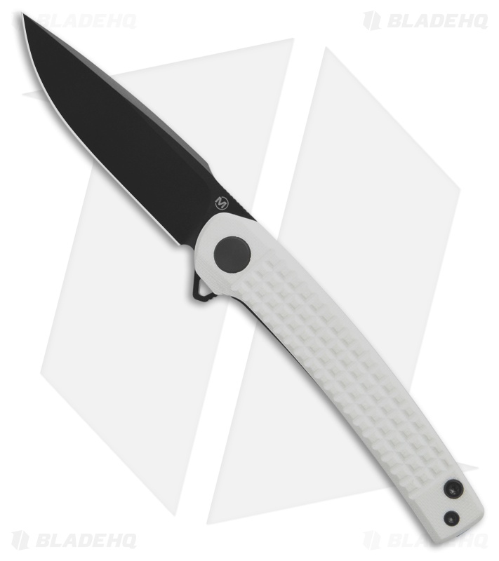 Boker Empery Drop Point Liner Lock Knife White G-10 (3.2" Black 440B)