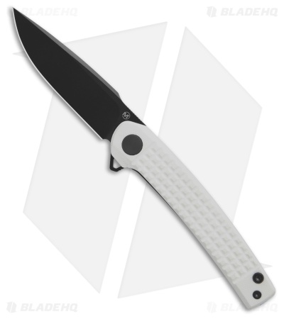 Boker Empery Drop Point Liner Lock Knife White G-10 (3.2" Black 440B)