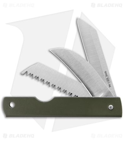 Boker History Knife & Tool Japanese Army Pen Knife Saw + Hawkbill (2.4" Satin)