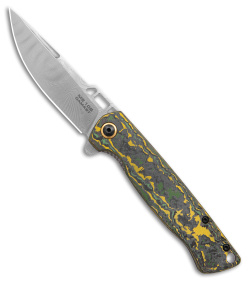 Boker ME 109 Damast Flipper Knife Toxic Storm CF (3.4" Messerschmitt Damascus)