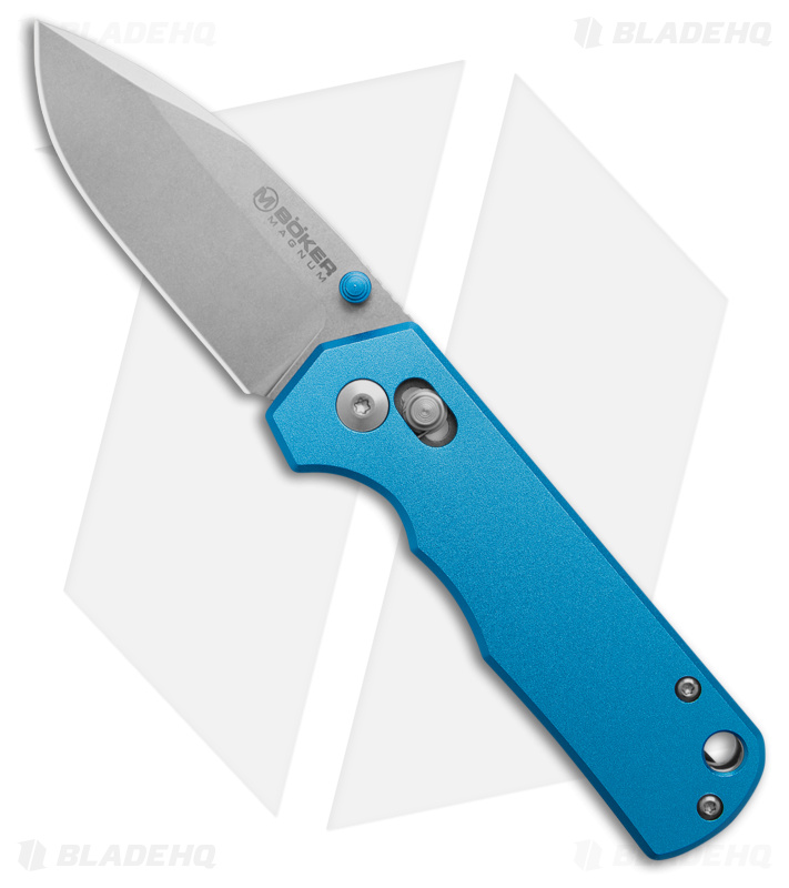 Boker Rockstub Blue Elox Crossbar Lock Knife (Satin) - Blade HQ