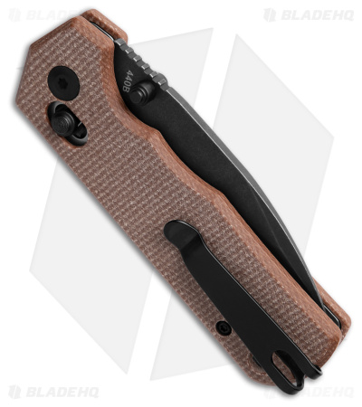 Boker Rockstub Brown Micarta Crossbar Lock Knife (2.63" Black SW) 01BP0051