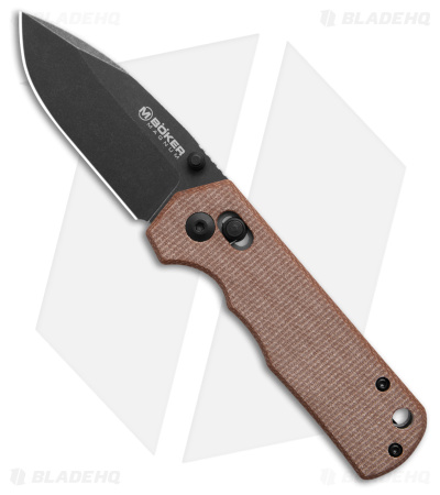 Boker Rockstub Brown Micarta Crossbar Lock Knife (2.63" Black SW) 01BP0051