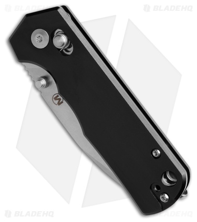 Boker Rockstub Drop Point Crossbar Lock Knife Black Aluminum (2.6" Satin 440B)