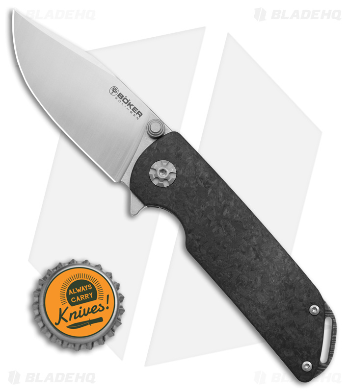 Boker Sherman EDC Frame Lock Knife Marble Carbon Fiber (2.9" MagnaCut) 110665