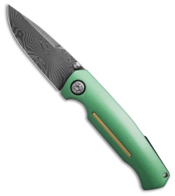 Boker Boker Solingen MACH-1 Damast Liner Lock Knife Jade Aluminum (3.2" Damascus) - $636.65 at Blade HQ