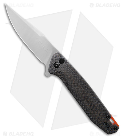 Boker Magnum Border Forest Folder Button Lock Knife Black Micarta (3.38" Satin) 