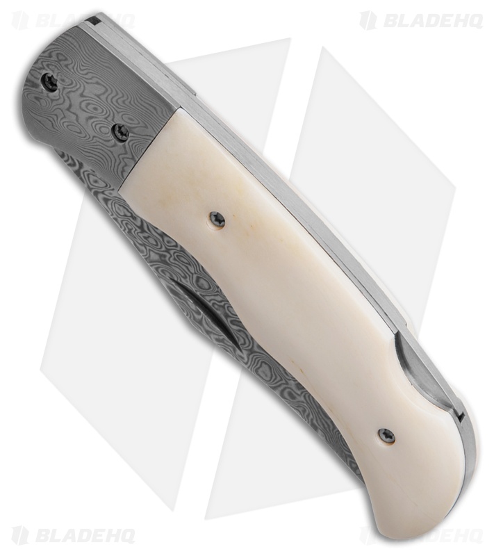Boker Magnum Damascus Bone Lockback Knife (3.1" Damascus) 01MB180DAM