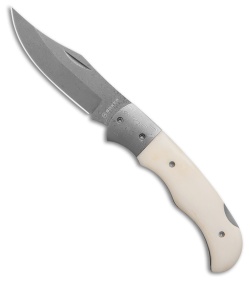 Boker Magnum Damascus Bone Lockback Knife (3.1" Damascus) 01MB180DAM