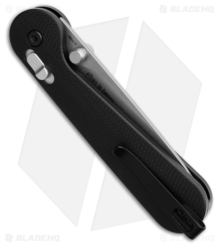 Boker Hebdo Drop Point Crossbar Lock Knife Black G-10 (2.8" Satin)