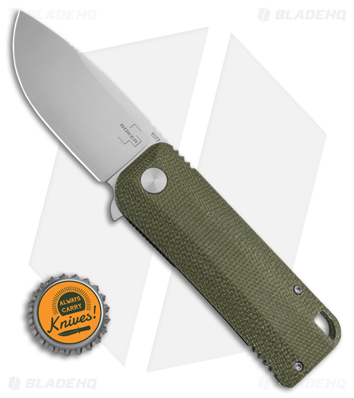 Boker Plus Baba Yaga Liner Lock Knife Green Micarta (2.7" Satin)