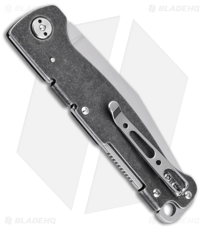 Boker Plus Atlas Backlock Knife Clip Point Black Steel (2.6" Polish) 01BO866