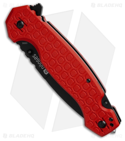 Boker Plus Donges Professional Fire Liner Lock Knife Red Aluminum (4.5" Black)