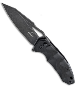 Boker Plus Kirke Button Lock Knife Black G-10 (3.4" Black)