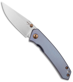 Boker Plus Mangiafico Canoe Frame Lock Knife Blue Titanium (2.75" SW) 01BO494