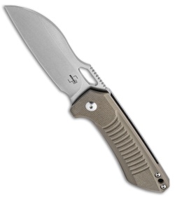 Boker Plus Swoopy Frame Lock Knife Tan G-10 (3.11" Satin Nitro-V)