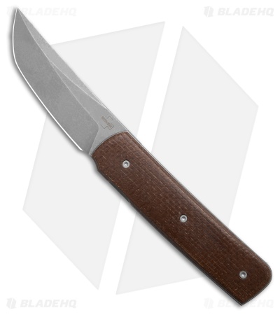 Boker Sanjo Liner Lock Knife Brown Micarta (3.4" Stonewash)