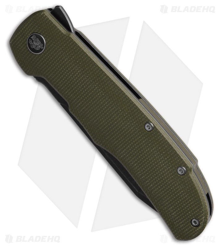 Boker Tac-Master Liner Lock Knife Green Micarta (3.9" Black SW)