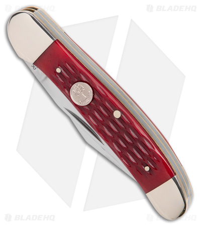 Boker Copperhead Pocket Knife 3.75" Jigged Red Bone 110811