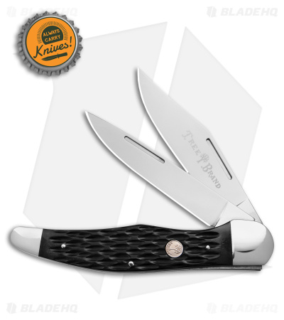 Boker Folding Hunter Pocket Knife 5.25" Jigged Black Bone w/ Pouch 110837
