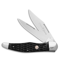 Boker Folding Hunter Knife  Jigged Black Bone 110837 - Blade HQ