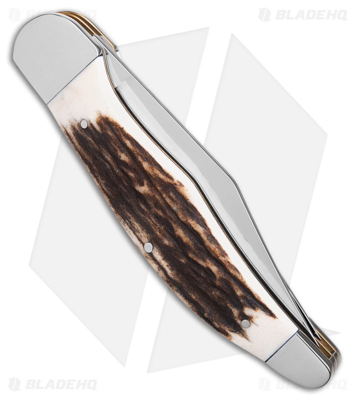Boker Folding Hunter Pocket Knife  Stag Bone (5.25" Satin) 110840ST
