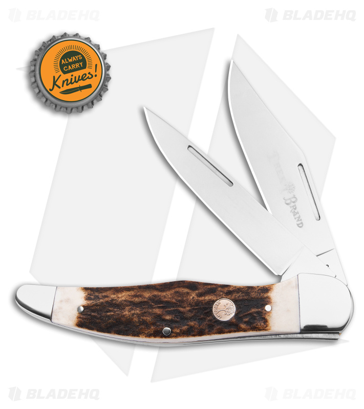 Boker Folding Hunter Pocket Knife  Stag Bone (5.25" Satin) 110840ST