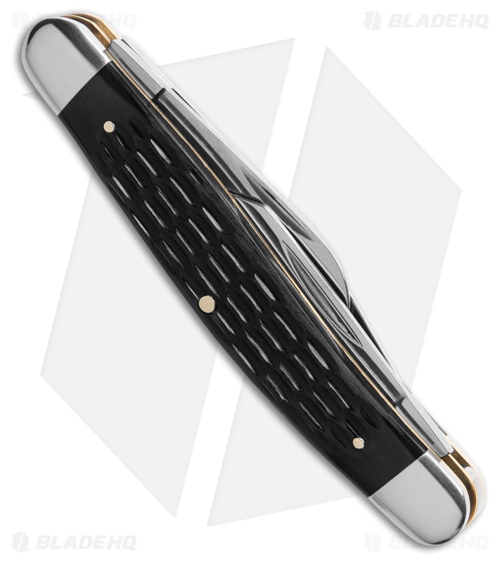 Boker Large Stockman Traditional Pocket Knife Jigged Black Bone 110856