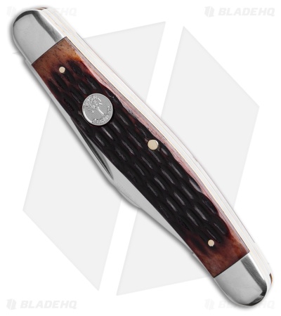 Boker Large Stockman Traditional Pocket Knife Jigged Brown Bone 110857