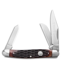 Boker Large Stockman Traditional Pocket Knife Jigged Brown Bone 110857
