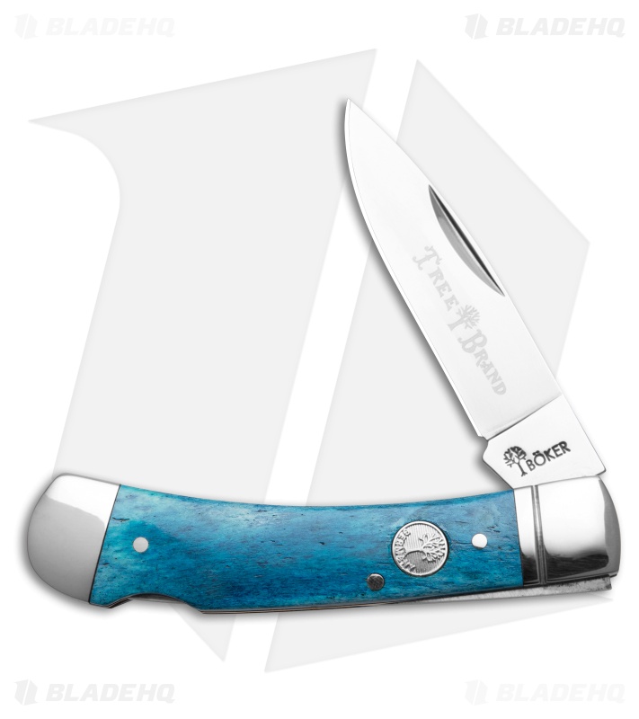 Boker Lockback Gentleman's Knife Smooth Dark Blue Bone (2.8" Polish) 