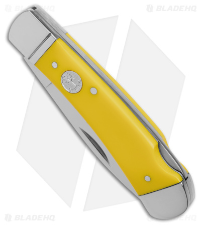 Boker Lockback Gentleman's Knife Smooth Delrin Yellow Bone (3" Satin) 