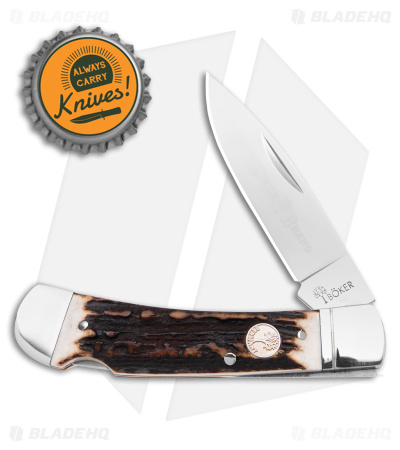 Boker Lockback Gentleman's Knife Stag Bone (2.8" Satin) 